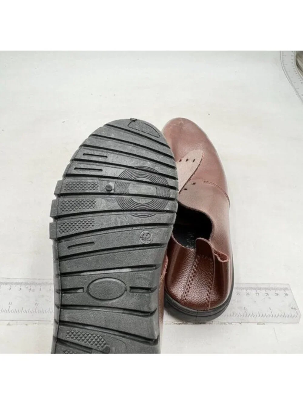 Dress Shoes Comfort Lace-Up Platform Oxford Shoes Round Toe Brown